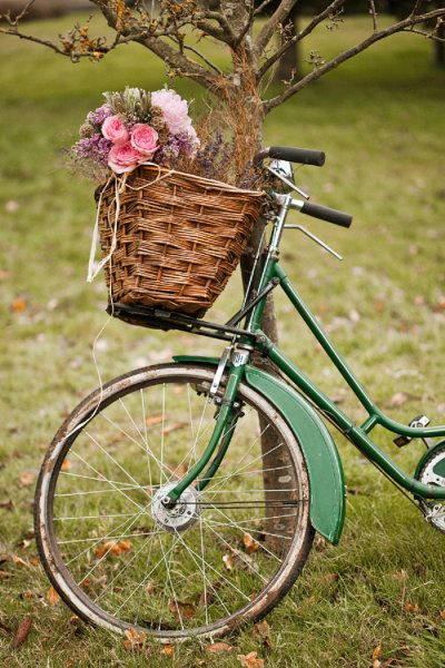 Photography by Naomi Kenton Photography / naomikenton.co.uk Pretty Bicycle, Bicycle With Flowers, Bicycle Pictures, Bike With Basket, Old Bicycle, Bike Photography, Plumeria Flowers, Bike Basket, I Want To Ride My Bicycle