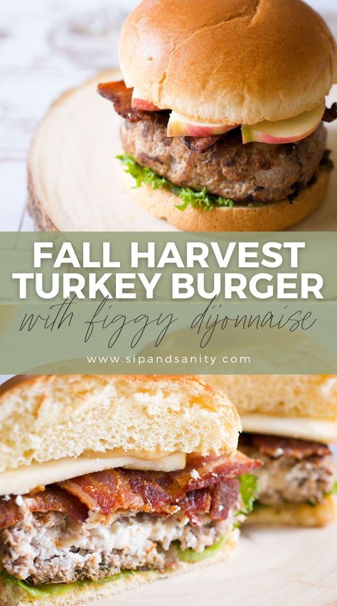 Turkey Burger Toppings, Autumn Dinner Table, Burger Mix, Autumn Dinner, Stuffed Turkey, Big Burgers, Turkey Burger Recipes, Turkey Cheese, Burger Toppings