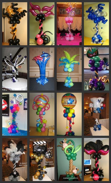 unique balloon centerpieces & columns Balloons Galore, Balloon Tower, Balloon Arrangements, Love Balloon, Balloon Sculptures, Balloon Centerpieces, Balloon Columns, Balloon Decor, Balloon Design