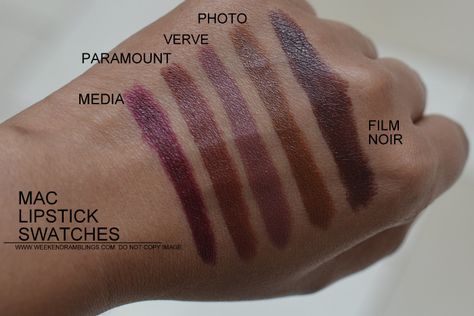 Mac Media Lipstick, Brown Matte Lipstick, Mac Lipstick Swatches, Mac Lipstick Shades, Mac Cosmetics Lipstick, Mac Lipsticks, Lipstick Mac, Makeup Lips, Brown Lipstick