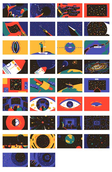 Universe Sketch, Yukai Du, Scale Of The Universe, Posca Art, Motion Graphics Inspiration, 3d Studio, Motion Graphics Design, Motion Design Animation, Design Posters