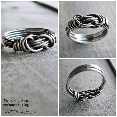 Carefully and meticulously wrapped, this wire wrapped men's ring is  absolutely breathtaking. To see Rings For Guys, Boyfriend Promise Ring, Trendy Diy Jewelry, Long Jewellery, Rings For Him, Ring For Boyfriend, Hand Jewellery, Jewellery Shops, Jewellery Stand