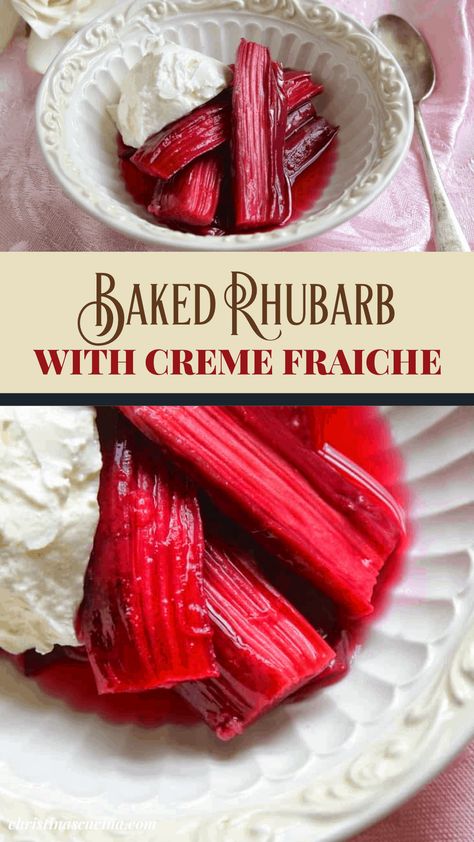 Baked Rhubarb, Rhubarb Bread Pudding, How To Cook Rhubarb, Orange Custard, Rhubarb Bread, Great British Food, Roasted Rhubarb, Rhubarb Desserts, British Dishes