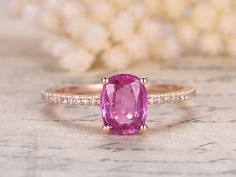 6x8mm Oval Cut Pink Sapphire Engagement RingOpen by kilarjewelry Engagement Ring Morganite, Rose Gold Oval Engagement Ring, Pink Sapphire Engagement Ring, Pink Engagement, Pink Diamond Engagement Ring, Pink Engagement Ring, Pink Sapphire Ring Engagement, Pink Sapphire Ring, Simple Engagement Rings