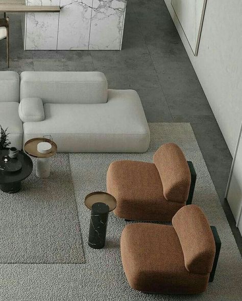 Sofas decor ideas Minimal Interior Design, Living Room Decor Inspiration, Living Room Design Decor, Home Design Living Room, Curved Sofa, Minimalism Interior, Modern Interiors, Contemporary Living Room, Minimalist Interior