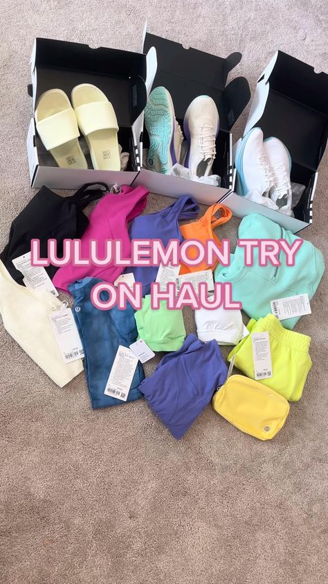 Lululemon Shopping Spree, Things To Buy From Lululemon, Outfit Ideas For School Preppy, Lululemon Hauls, Lululemon Outfit Fashion, Lulu Girls, Lululemon Haul, Preppy Shopping, Preppy Haul