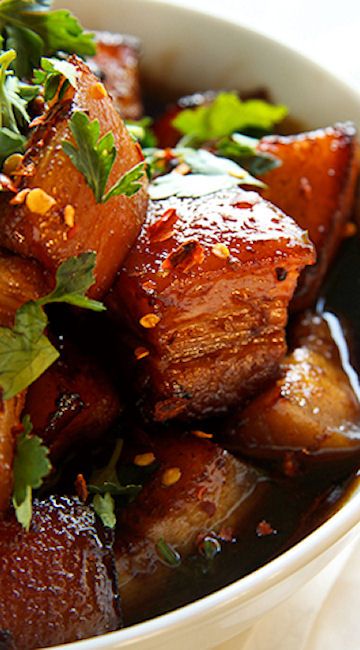 Caramel Pork Belly Caramel Pork, Masakan Malaysia, Meat And Vegetables, Pork Belly Recipes, Mapo Tofu, Sweet And Spicy Sauce, Simply Delicious, Pork Dishes, Asian Cooking