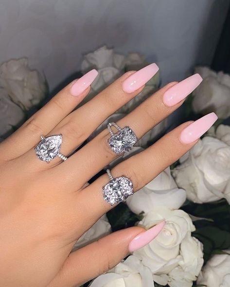 Baby Pink Nails Acrylic, Light Pink Acrylic Nails, Pastel Pink Nails, Matte Pink Nails, Baby Pink Nails, Light Pink Nails, Simple Acrylic Nails, Ballerina Nails, Acrylic Nails Coffin Short