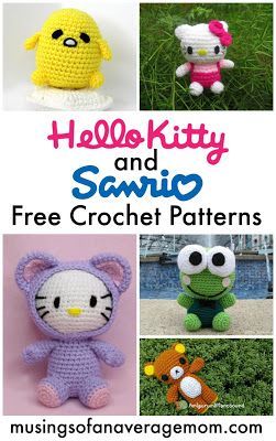 Hello Kitty and Sanrio Crochet Patterns including Keroppi, Gudetama, Rilakkuma and more! Free Crochet Patterns Hello Kitty, Cinnamonroll Sanrio Crochet Pattern, Lava Lamp Crochet Pattern, Sanrio Characters Crochet Pattern, Keropi Crochet Pattern, Keroppi Crochet Pattern Free, Pirate Crochet Patterns Free, Crochet Patterns Sanrio, Sanrio Characters Crochet