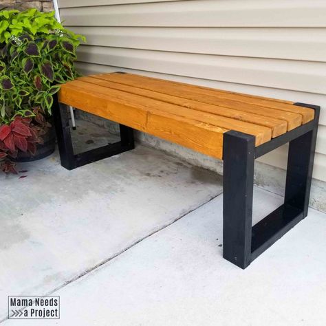 2 X 4 Bench, 2x4 Bench, Wood Bench Plans, Wood Bench Outdoor, Diy Wood Bench, Diy Bench Outdoor, Bench Plans, Diy Bench, Modern Bench