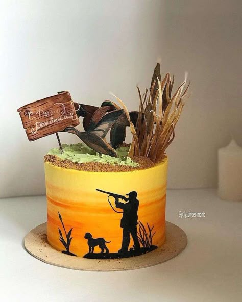 Duck Hunting Cakes, Gateau Baby Shower Garcon, Hunting Birthday Cakes, Fishing Cake Topper, Deco Cupcake, Fisher Man, Hunting Cake, Fishing Cake, Hunting Birthday