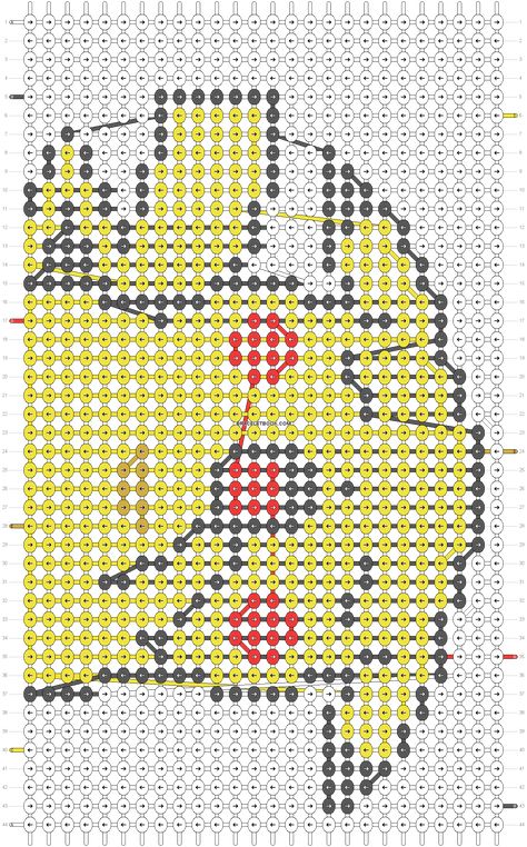 Alpha Tapestry, Alfa Pattern, Stitch Fiddle, Satoshi Tajiri, Bracelet Colors, Pokemon Cross Stitch, Macrame Bracelet Patterns, Friendship Bracelets Designs, Animal Sewing Patterns