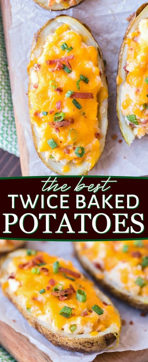 Best Twice Baked Potatoes, Baked Potato Recipe, Cream Cheese Potatoes, Twice Baked Potato, Twice Baked Potatoes Casserole, Homemade Chinese, Baked Potato Casserole, Potato Skin, Baked Potato Recipes