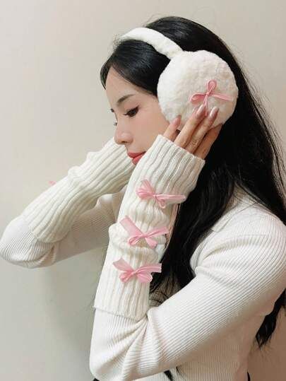 Y2k Gloves, Knitted Fingerless Gloves, Street Party, Fashion Y2k, Fingerless Gloves Knitted, Rhinestone Bow, Arm Sleeve, Womens Gloves, Glasses Fashion