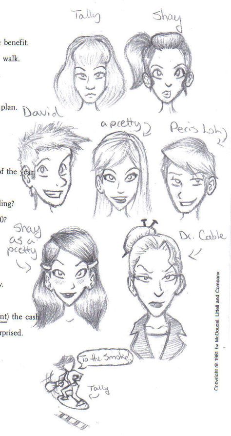 Uglies Book Fan Art, Uglies Scott Westerfeld, Uglies Fan Art, Uglies Book, Uglies Series, Scott Westerfeld, Social Studies Projects, Doodle Characters, Drawing Prompt