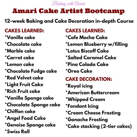 #tbt 👉SWIPE to check out these beautiful pieces from our previous 12-week Amari group Cake Artist course earlier this year👏🥰 ✅Proud of our student results in the in-depth intensive cake making and decoration hands-on course. P/S: Intake is currently ongoing for the final intake of the year for September. Class will be running at our Ngong rd class workshop at Arcade Discounts Mall Shop #52 ground floor, Ngong rd (next to The Greenhouse Mall) Contact no. 0701796688 to schedule a visit to se... Light Fruit Cake, Pina Colada Cake, Biscoff Cake, Cream Cheese Frosting Cake, Salted Caramel Cake, Mocha Cake, Baking School, Ganache Frosting, Cake Cafe