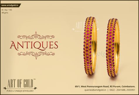 As resplendent as it can get! Grab this beauty before anybody else!! #Bangle #Gold Kemp Bangles, Kids Gold Jewellery, Kemp Jewellery, Beautiful Bangles, Stone Bangles, Antique Gold Jewelry Indian, Jewellery Art, Bangles Gold, Pearl Jewelry Design