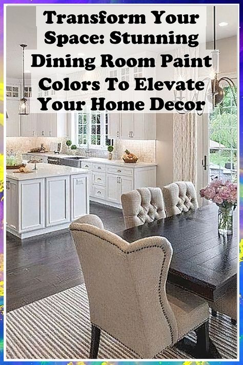 Discover how to elevate your home decor with stunning dining room paint colors that transform your space. Whether you prefer bold hues or soft neutrals, the right color can create an inviting atmosphere for family gatherings and dinner parties. Explore our curated selection of dining room paint colors that inspire creativity and warmth, making your dining area the perfect backdrop for memorable moments. Revitalize your home today! Tjhoko Paint Ideas, Tjhoko Paint, Dining Room Paint Colors, Dining Room Paint, Dark Wood Floors, Neutral Walls, Inspire Creativity, Perfect Palette, Paint Ideas