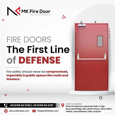 Fire Doors: The First Line of Defense 🚪🔥 Fire safety should never be compromised, especially in public spaces like malls and theaters. ⚠️ Quality fire-rated doors are the first line of defense against rapidly spreading fires. 🔥 These doors: 🚪 Stop flames and dangerous smoke 🔒 Contain fires by blocking air 🏃 Create safe escape routes 💼 Protect critical systems Quality 🔥 fire doors can reduce fires by up to 65% – a life-saving measure we cannot afford to ignore. 💯 Let’s prioritize human li... Fire Rated Doors, Fire Door, Fire Prevention, Fire Doors, Fire Protection, April 16, Fire Safety, Save Life, Public Spaces