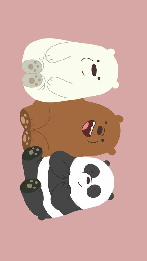 Wallpapers We Bare Bears, We Bear Bears, Panda Background, Bear Bears, We Bare Bears Wallpapers, Awesome Wallpapers, Cute Bear Drawings, Wallpaper Girly, Cute Laptop Wallpaper