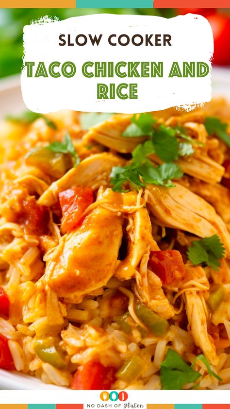 Slow Cooker Mexican Chicken And Rice, Chicken Taco Rice Crockpot, Crockpot Taco Chicken And Rice, Slow Cooker Taco Chicken And Rice, Crockpot Salsa Chicken And Rice, Crockpot Mexican Chicken And Rice, Diced Chicken Crockpot Recipes, Santa Fe Chicken Crockpot, Crockpot Recipes With Rice