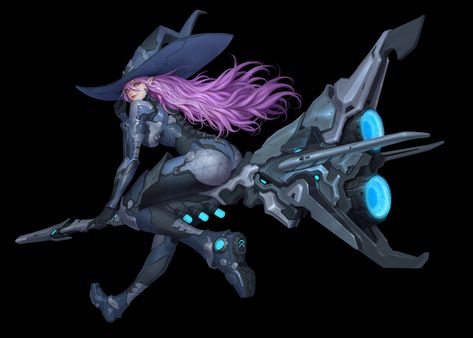 ArtStation - witch, XIAOCHEN LI Cyberpunk Armor, Witch Characters, Types Of Magic, Pokemon Oc, Arte Robot, Paintings And Drawings, Image Painting, Animation Art Character Design, Dungeons And Dragons Homebrew