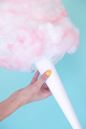 Cotton Candy Crafts, Pineapple Pinata, Diy Cotton Candy, Pink Spray Paint, Candy Props, Cotton Candy Party, Pillow Stuffing, Kids Themed Birthday Parties, Studio Diy