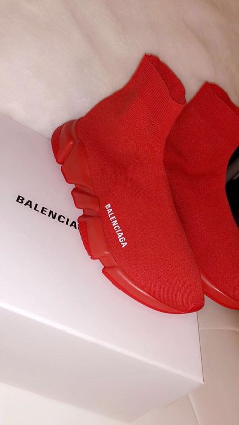 pinterest : @dabratzbby ‘ 🤍 follow for more pins! ✨ #balenciaga #shoes #red #designer Red Balenciaga Sneakers, Tenis Balenciaga, Balenciaga Sock Shoes, Afternoon Dresses, Bad Shoes, Red Balenciaga, Balenciaga Sock, Sneaker Heads, House Of Worth