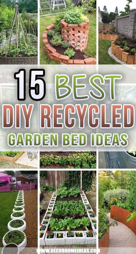 Cheap Garden Bed Ideas, Diy Garden Boxes Cheap, Recycled Raised Garden Beds, Diy Raised Garden Bed Ideas, Cheap Raised Bed Ideas, Cheap Diy Garden Beds, Inexpensive Garden Beds, Cheap Raised Garden Beds Diy Simple, Easy Diy Flower Beds