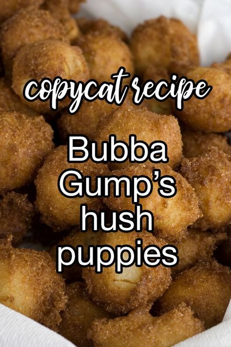 Copycat Bubba Gump Hush Puppies - Hush puppies are as comforting as food gets. These give a little twist to classic fried cornmeal pups by throwing in some diced jalapenos and creamed corn kernels. | CDKitchen.com Bubba Gump Hush Puppies Recipe, Bubbas 33 Recipe, Cajun Hush Puppies Recipe, Best Hush Puppies Recipe, Jiffy Hush Puppies Recipe, Hush Puppies Recipe Southern, Hush Puppies Recipe Easy, Jalapeño Hush Puppies, Hush Puppies Recipe With Corn