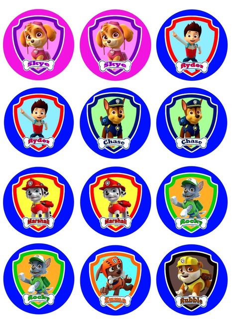 Divertido Mini Kit de Paw Patrol o Patrulla Canina para Imprimir Gratis. Paw Patrol Printables Free, Imprimibles Paw Patrol, Paw Patrol Printables, Cake Stickers, Paw Patrol Cupcakes, Paw Patrol Decorations, Paw Patrol Birthday Cake, Skye Paw, Paw Patrol Characters