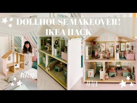 (37) Ikea Dollhouse Hack! With the cutest details! - YouTube Ikea Dollhouse Hack, Dollhouse Hack, Ikea Flisat Dollhouse, Flisat Dollhouse, Ikea Dollhouse, Ikea Flisat, American Girl Dollhouse, Ikea Hack, American Girl