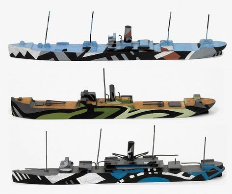 Dazzle Ships, Dazzle Camouflage, Model Warships, Ship Design, Rare Historical Photos, Naval History, Wooden Games, Military Camouflage, Royal Academy Of Arts