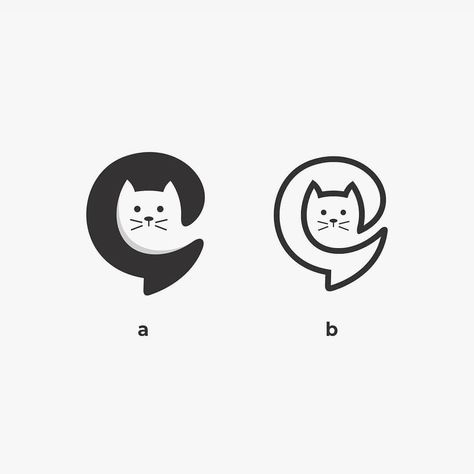 Twine Logo Ideas 💭💡 on Instagram: “A or B cat chat logo? By @garasigrafis⁣ ⁣ -----⁣ ⁣ Follow 👉⁣ @TwineLogos⁣ @JoinTwine⁣ @TwineEnterprise⁣ ⁣ -----⁣ ⁣ Need a logo? Send us a…” Cat Logo Design Icons, Cat Logo Ideas, Cute Logo Ideas, Dog Cat Logo, Cute Cat Logo, Cat Illustration Art, Logo Chat, Cat Logos, Logo Cat