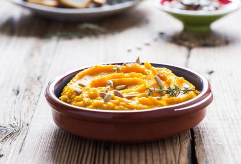 Low FODMAP pumpkin hummus | Monash FODMAP - Monash Fodmap Low Fodmap Pumpkin, Monash Fodmap, Jarrahdale Pumpkin, Pumpkin Hummus Recipe, Low Fodmap Vegetables, Fodmap Recipes Dinner, Low Fodmap Recipes Dinner, Low Fodmap Snacks, Fodmap Snacks