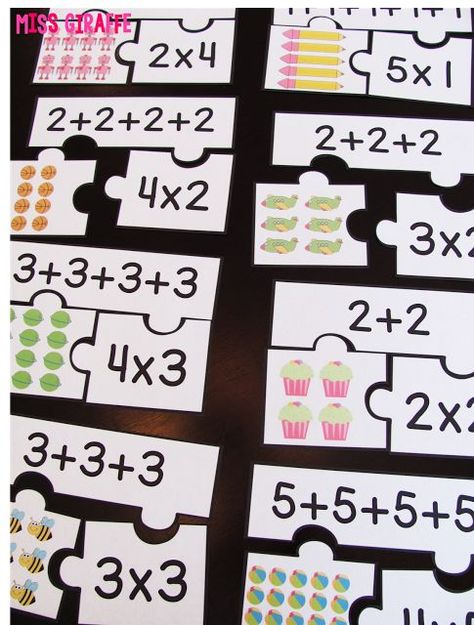 Repeated Addition Games, Teaching Multiplication, Multiplication Games, Math Multiplication, Third Grade Math, Homeschool Math, Math Numbers, 3rd Grade Math, 2nd Grade Math