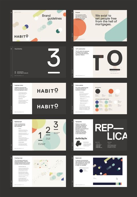 Habito — MultiAdaptor Brand Guidelines Design, Logos Photography, Keynote Design, Brand Identity Guidelines, Brand Manual, Graphisches Design, Logo And Identity, Powerpoint Design Templates, Presentation Layout