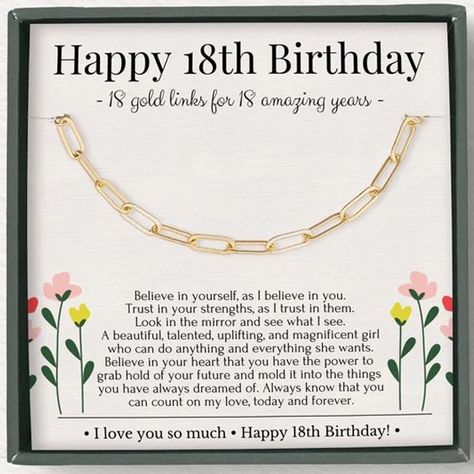 18th Birthday Gifts For Daughter, Happy 18th Birthday Daughter, Daughter 18th Birthday, Love My Daughter Quotes, 18th Birthday Gifts For Girls, Birthday Gifts For Daughter, Happy Birthday Sister Quotes, Birthday Daughter, Gifts For Daughter