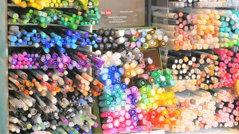 Build a Marker Storage Stand! ��– The Frugal Crafter Blog Marker Containers, Posca Marker Storage, Alcohol Marker Storage, Ohuhu Markers Organization, Colored Pencil And Marker Storage, The Frugal Crafter, Diy Marker, Marker Storage, Storage Stand