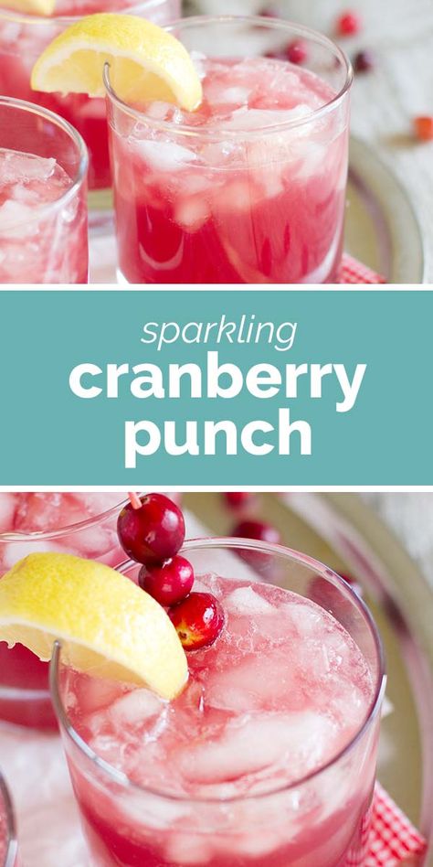 The perfect holiday drink, this Sparkling Cranberry Punch is family friendly and only takes minutes to prepare! #recipe #thanksgiving #christmas #mocktail Sparkling Cranberry Punch, Christmas Mocktail, Punch Christmas, Cranberry Mocktail, Drinks With Cranberry Juice, Thanksgiving Punch, Cranberry Punch, Cranberry Drinks, Taste And Tell