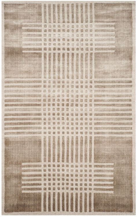 Mirage Hand-Woven Brown Area Rug Rich Decor, Rug Brown, Cotton Area Rug, Modern Carpet, Geometric Area Rug, Striped Rug, Brown Area Rugs, Rug Shapes, Brown Rug