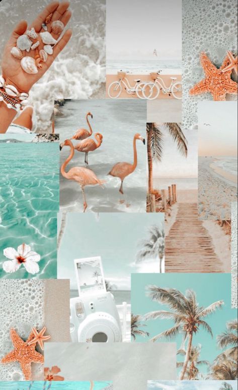 Summer Prints Wallpaper, Beachy Wallpaper, Summer Beach Wallpaper, Helloween Wallpaper, Iphone Wallpaper Preppy, Beach Wall Collage, Cute Images For Wallpaper, Cute Summer Wallpapers, Pretty Wallpapers Tumblr