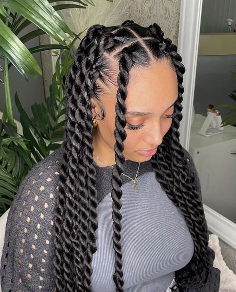 Large Twist Braids Black Women, Large Bohemian Knotless Braids, Types Of Hair Brushes, Character Descriptions, Triangle Box Braids, Hairstyle Braids, Cute Box Braids, Jumbo Box Braids, Goddess Braids Hairstyles