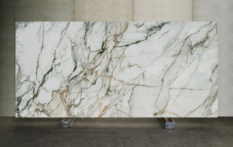 White Quartz With Black And Gold Veins, Neolith Calacatta Luxe, Calacatta Luxe, Calacatta Borghini, Marble Calacatta, Bright White Background, Sintered Stone, Kitchen Marble, Marble Slab