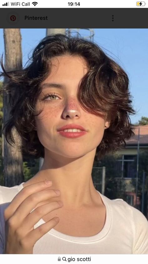 Masculine Short Hairstyles For Women, Rapunzel Hairstyle Short, Gio Scotti Short Hair, Rapunzel Short Haircut, Bixie 90s Haircut Curly, Short Fine Curly Hair, Long Pixie Cut Thick Hair, Short Curly Bob With Bangs, Bixie 90s Haircut