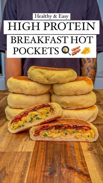 Breakfast Hot Pockets, Pocket Recipes, Bacon Turkey, Self Raising Flour, Breakfast Prep, Healthy High Protein Meals, Beef Bacon, Recipe Breakfast, Breakfast Meal