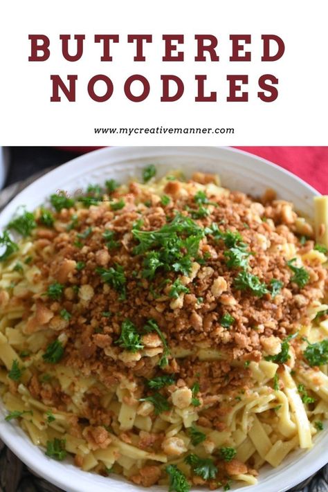 Dinner Sides Recipes, Buttered Noodles Recipe, Holiday Side Dish, Ritz Cracker, Noodle Recipe, Buttered Noodles, Holiday Side, Holiday Side Dishes, Dinner Sides