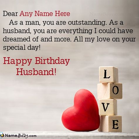 Bring a big smile to your husband face by sharing birthday wishes in a unique way. Get birthday wishes for husband with love and name. Greet him, he will love it. Birth Day Wishes For Hubby, Birth Day Wishes For Husband, Husband Status, Birthday Message To Husband, Happy Birthday My Hubby, Happy Birthday Dear Husband, Husband Video, Husband Pictures, Wishes Song