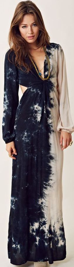 Long Sleeve Maxi Dress Casual, Mode Batik, Dress India, Kate Dress, Shibori Dye, Twisted Dress, Tie Dye Maxi Dresses, Backless Prom Dresses, Dye Dress