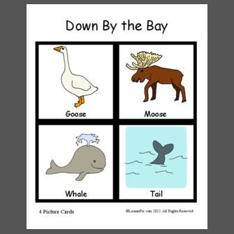 Down By the Bay Down By The Bay Printables Free, Down By The Bay Rhyming Cards, Down By The Bay Printables, Down By The Bay Activities Preschool, Down By The Bay Song, Pet Study, Caldecott Winners, Down By The Bay, Rhyming Pictures